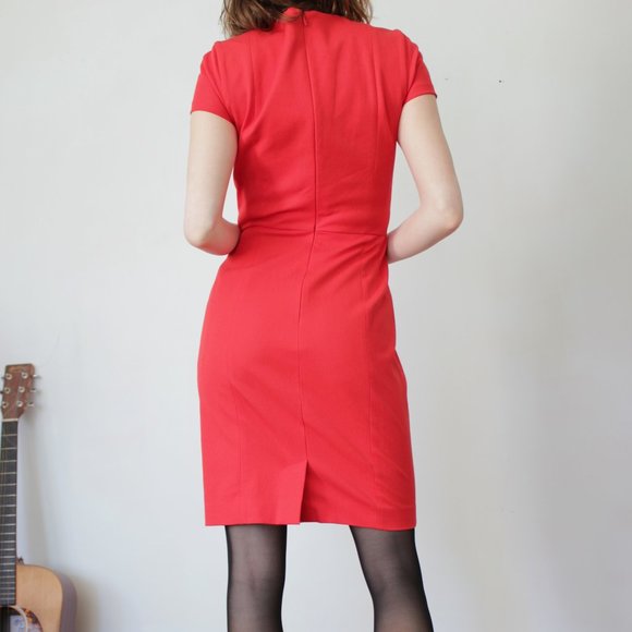 BR red stretch sheath dress - Picture 4 of 8